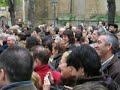 baile del grupo de danzas de muthiko alaiak en la plaza de san jos� de pamplona.
muthiko alaiak dantza taldearen dantzak iru�ako san jose emparantzan