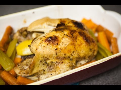 how to roast a chicken with lemon