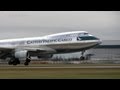 Cathay Pacific B747-400F landing and takeoff at YVR
