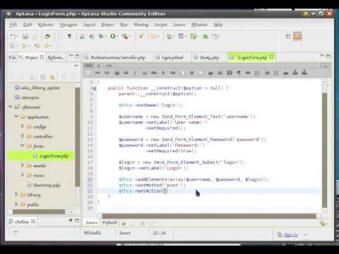 Zend Framework tutorial 4 zend_auth and zend_form part 2