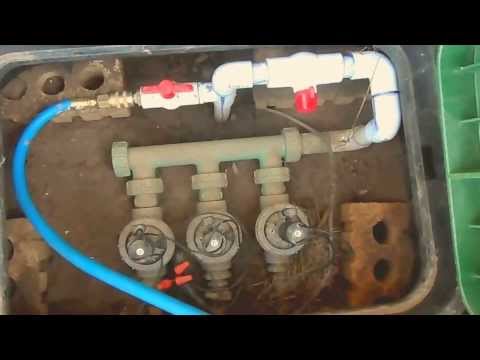how to drain irrigation system