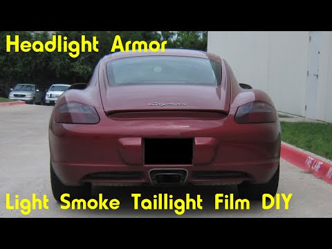 Light Smoke Taillight Tint Film Installation DIY Tutorial – Porsche Cayman – Headlight Armor
