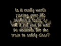 Idiot on motorcycle tries to beat train. Idiot on motorcycle tries to beat train.