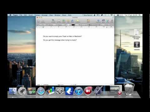 how to empty trash on mac