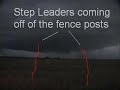 Close-up Lightning strike! step leaders 10feet away!