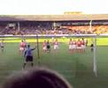 Town Left Back Comes Close With Free Kick
