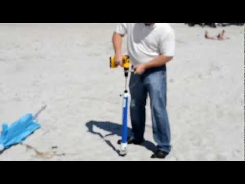 how to properly install a beach umbrella