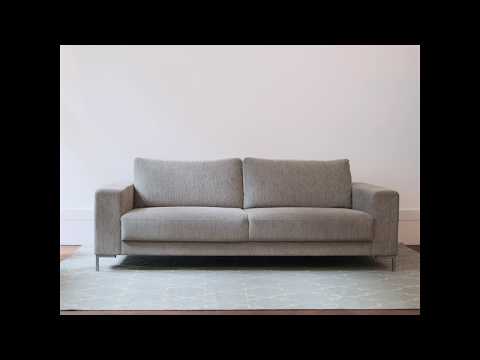 Sofa Summer (3-Sitzer) Webstoff - Webstoff Madu: Hellgrau