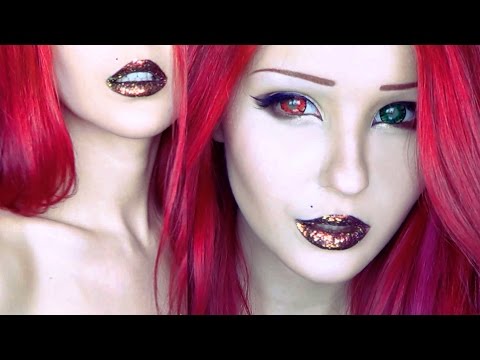 Holographic lips makeup tutorial by Anastasiya Shpagina