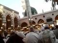 Masjid Nabawi - Phrophet Muhammed Phuh's Mosque in Madinah Sharif, umbrellas closing.