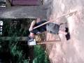Ian on stilts
