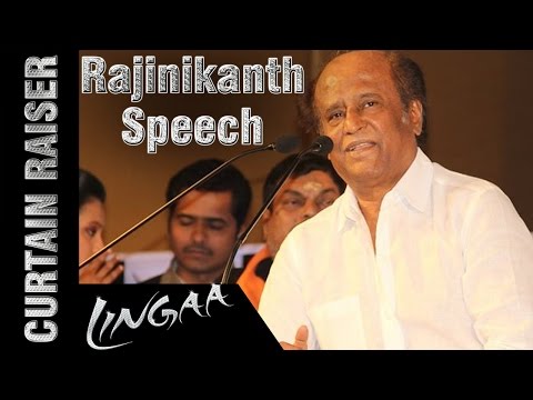 Rajinikanth Full Speech | Lingaa Curtain Raiser | Anushka | Sonakshi Sinha | AR Rahman