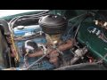 1953 CHEVROLET 5 WINDOW PICKUP. #H53K030157. 235 six cylinder engine with 3 speed transmission. Dark green with tan interior. Converted to 12 volts. Nice chrome wheels and very good tires. Now this is not a show truck. The paint leaves a lot to be desired but you don't have to re-paint it and it's been this way a long time. To me it looks like a home paint job and they painted over the dirt. The body is very good, but it has bumps and scratches on all the fenders but nothing big. Cab corners are good and the drain vents have not been filled in. Has a steel plate in the bed. So if you want 