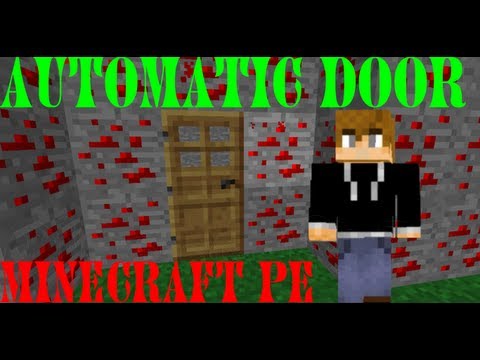 how to make an automatic door in minecraft pe