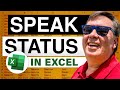 videos de MrExcel's Learn Excel #848 - Speak Status