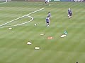Sheffield Wednesdays Rocky lekaj warming up before a game