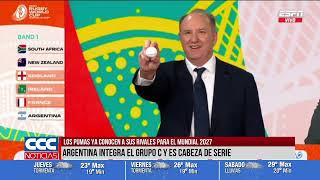 LOS PUMAS YA CONOCEN A SUS RIVALES PARA EL MUNDIAL 2027