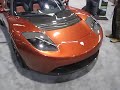 Orange Tesla Roadster Sport