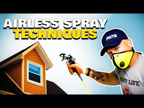 airless spray - A quick look at spraying cottage lap siding on a home with and airless sprayer. How the professionals spray siding. Tips to getting a professional looking jo...