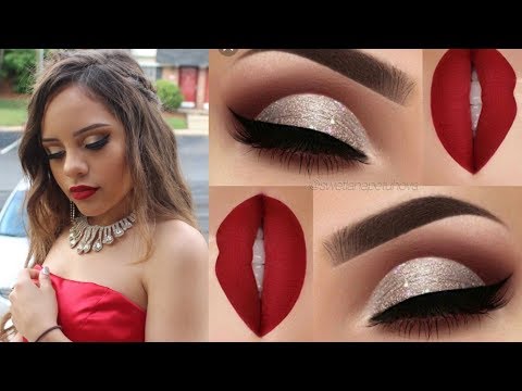MAQUILLAJE PARA GRADUACIÓN || FIESTA / VESTIDO ROJO ✨💋 PASO A PASO Para PRINCIPIANTE
