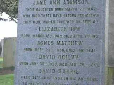 J M Barrie's grave