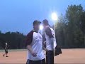 Mike Ponder strikes out in slow-pitch softball