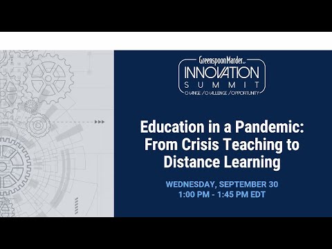 Webinar: Education in a Pandemic: From Crisis Teaching to Distance Learning