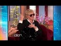 the fashion mogul stopped by with some footwear advice and ended up switching shoes with ellen. a first for both!