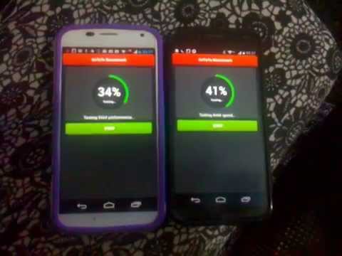 Moto X - Jelly Bean vs Kit Kat - Antutu Benchmark