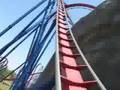 riding The Superman at Six Flags Fiesta Texas