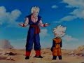 gohan e goten iniziano l'allenamento per il torneoe gohan scopre che goten è piu forte di qll che pensava infatti il piccolo è in grado di trasformarsiin super sayan