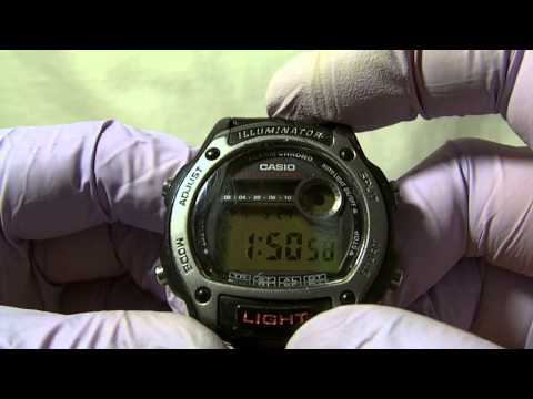 how to set time on casio w-94h