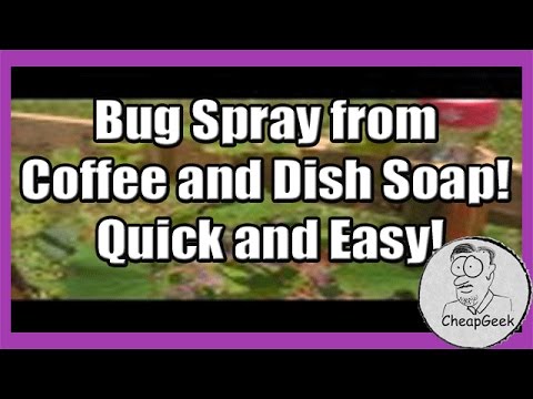 How to Make a Quick and Easy Bug Spray from Coffee and Dish Soap.