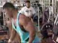 Kim Myung-hoon: Korean bodybuilder - dumbell press