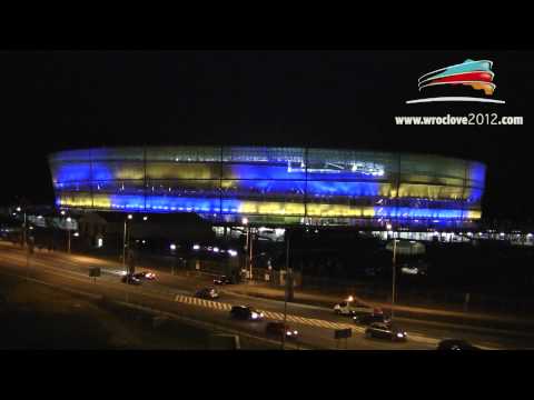 Wrocławski stadion oświetlony Video