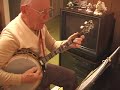 jim robinson (88) tenor banjo, and ruthellen robinson (85) piano, play rose room, at home in kansas city, in 2001 (less)