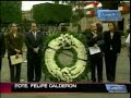 Felipe Calder�n visita su tierra natal despu�s de atentados
