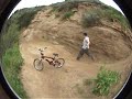 two skaters and one surfer attempt bmx