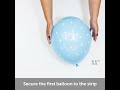 Miniature vidéo Kit Guirlande De Ballons - Bleu layette et blanc