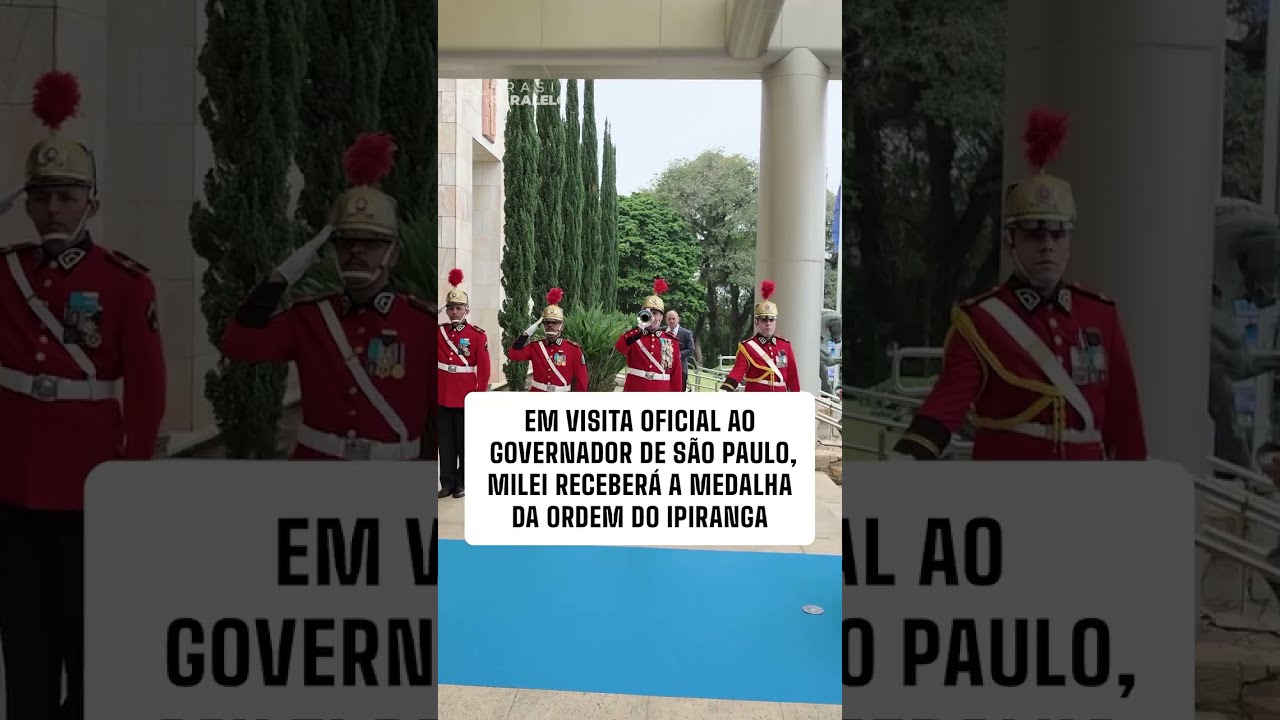 Javier Milei é recebido por Tarcísio de Freitas