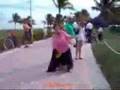 Crazy Woman peeing
