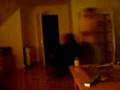 Muff getting smashed into the TV