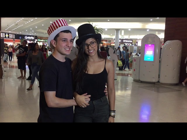 Nosso espelho mágico no Cine System da Praia Grande- Dia dos Namorados - Apoio: Fisk'