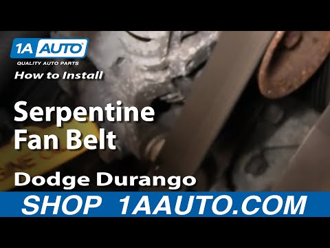 How To Install Replace Serpentine Fan Belt Dodge Dakota Durango 92-03 1AAuto.com
