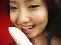 Japanese girl sucks cock, er, BANANA