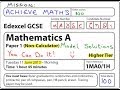 GCSE Maths Edexcel June 2013 1H Higher Non-Calculator (complete paper) GCSE Maths Edexcel June 2013 1H Higher Non-Calculator (complete paper)