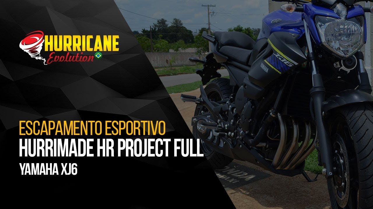 Capa do vídeo  Escapamento Hurrimade HR Project Full Yamaha XJ6 2010 a 2019