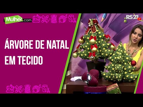 Mulher.com 23/10/2013 Vanessa Fernandes - Árvore de natal em tecido Parte 2/2