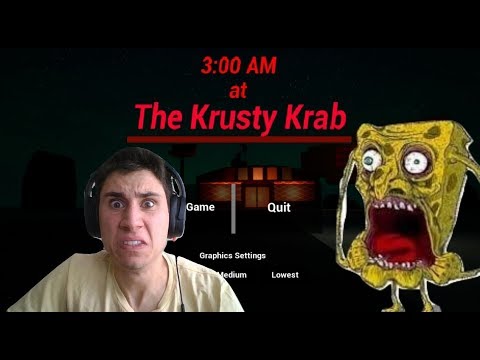 Lets Play 3AM at The Krusty Krab | Spongebob FREE GAME