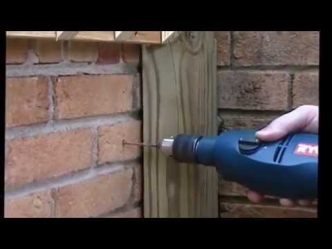 how to fasten wood to concrete block